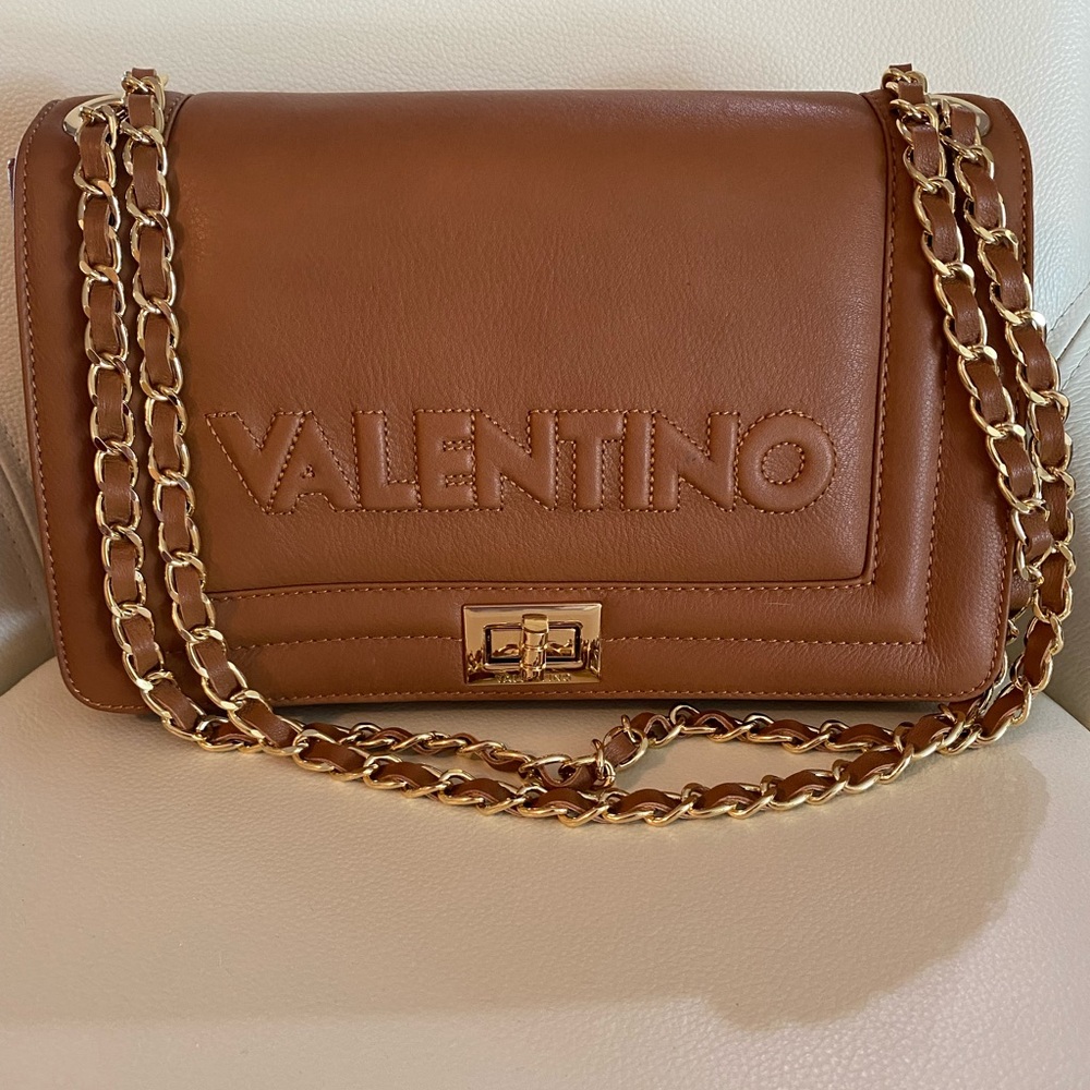 Valentino! Exquisite and so very soft camel handbag.!